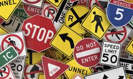 Traffic Signs Many american traffic signs mixed together