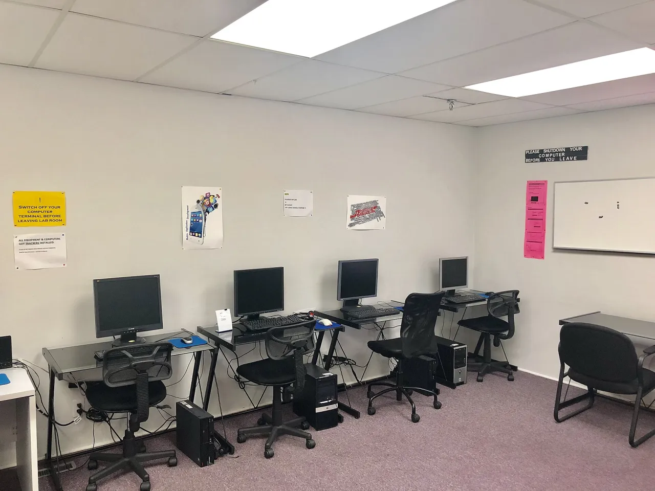 A computer laboratory at ARV Canada College