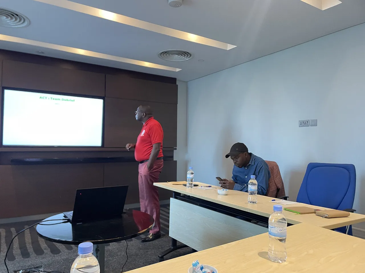 Participants during a team-building workshop